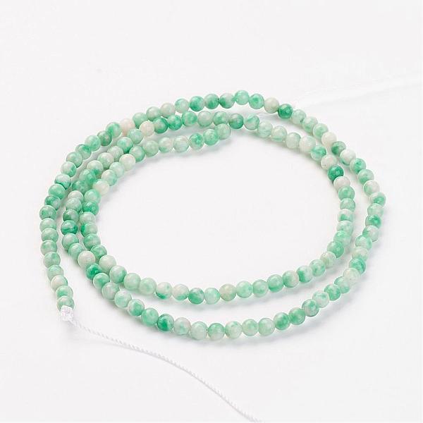 

PandaHall Natural Qinghai Jade Bead Strand, Round, 3mm, Hole: 0.8mm, about 127pcs/strand, 15.7 inch(40cm) Qinghai Jade Round