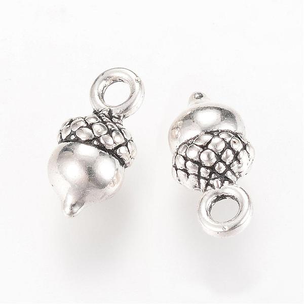 

PandaHall Tibetan Style Alloy Charms, Acorns, Cadmium Free & Lead Free, Antique Silver, 14x7x6mm, Hole: 2mm, about 800pcs/1000g Alloy Fruit