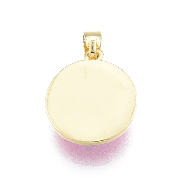 

PandaHall Glass Pendants, with Golden Plated Brass Findings, Flat Round with Evil Eye, Deep Pink, 19x16.5x5mm, Hole: 5x3.5mm Brass+Glass...