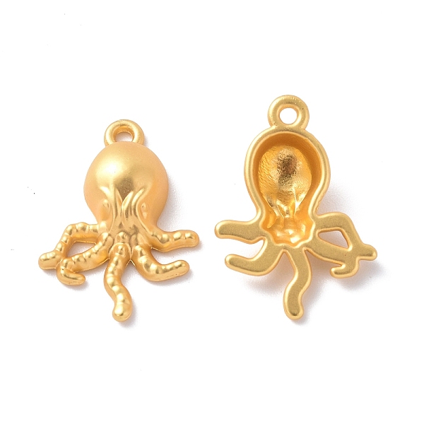 

PandaHall Rack Plating Alloy Pendants, Cadmium Free & Lead Free & Nickle Free, Octopus Charm, Matte Gold Color, 21x15x5mm, Hole: 1.5mm Alloy...