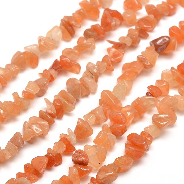 

PandaHall Natural Red Aventurine Chip Bead Strands, 5~8x5~8mm, Hole: 1mm, about 31.5 inch Red Aventurine Chip