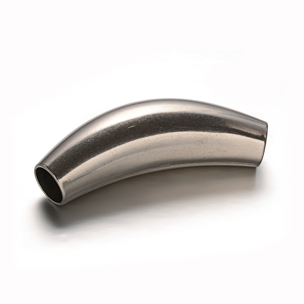 

PandaHall 201 Stainless Steel Tube Beads, Large Hole Beads, Stainless Steel Color, 55x16x17mm, Hole: 9.5mm 201 Stainless Steel Tube