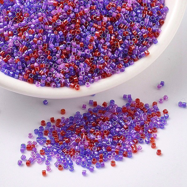

PandaHall MIYUKI Delica Beads, Cylinder, Japanese Seed Beads, 11/0, (DB2065) Luminous Mix 5, 1.3x1.6mm, Hole: 0.8mm, about 2000pcs/10g Glass..., Purple