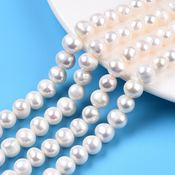 

PandaHall Natural Cultured Freshwater Pearl Beads Strands, Potato, Seashell Color, 7.5~8.5x7~8mm, Hole: 0.7mm, about 45pcs/strand, 13.39...