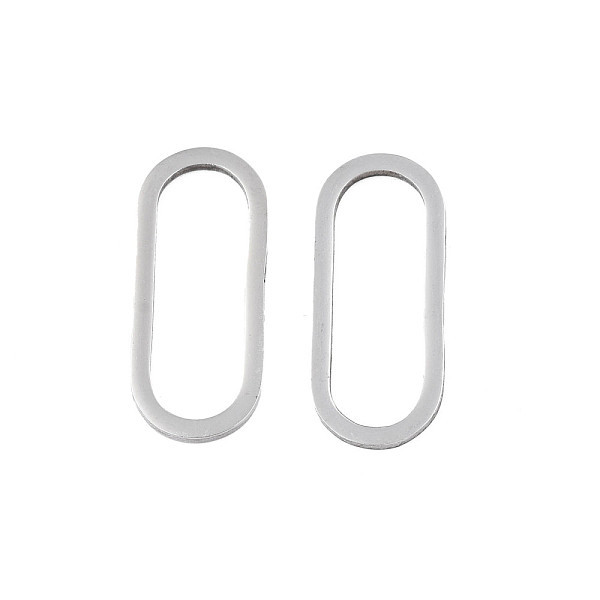 

PandaHall 201 Stainless Steel Linking Rings, Oval, Stainless Steel Color, 20x8x1mm 201 Stainless Steel Oval