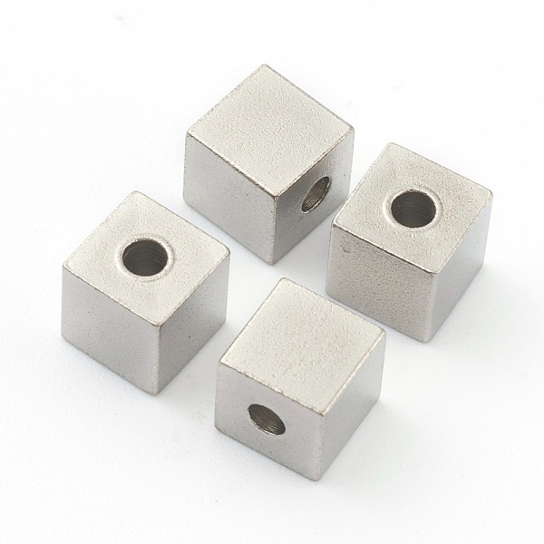 

PandaHall 304 Stainless Steel Beads, Cube, Stainless Steel Color, 6x6x6mm, Hole: 2mm 304 Stainless Steel Cube