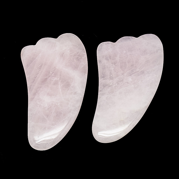 

PandaHall Natural Rose Quartz Gua Sha Boards, Scraping Massage Tools, Gua Sha Facial Tools, Wing, 80~110x45~60x5~10mm Rose Quartz Wing
