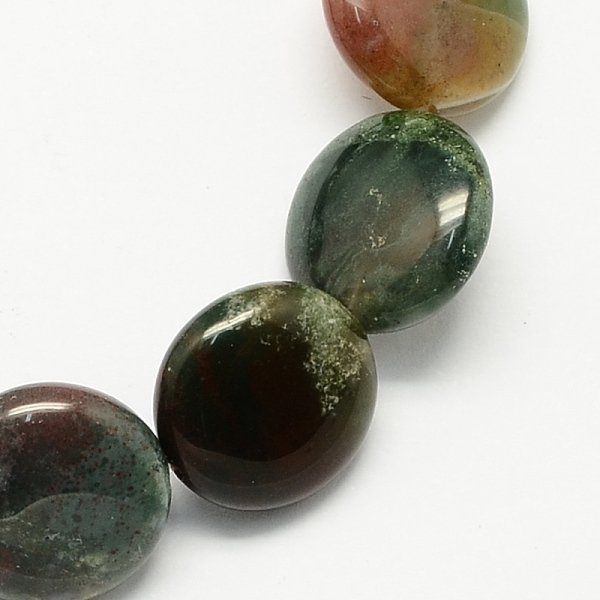 

PandaHall Natural Indian Agate Stone Bead Strands, Flat Round, 16x5mm, Hole: 1mm, about 25pcs/strand, 16.5 inch Indian Agate Flat Round Gray