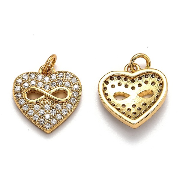 

PandaHall Brass Micro Pave Cubic Zirconia Pendants, Long-Lasting Plated, Heart, Golden, 15x14x3mm, Hole: 3mm Brass+Cubic Zirconia Heart..., Clear
