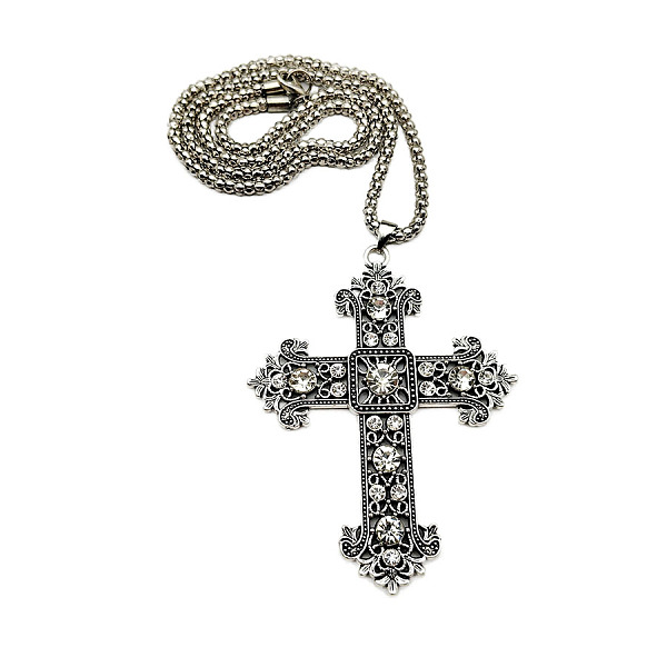 

PandaHall Cross Pendant Necklaces for Men and Women Alloy