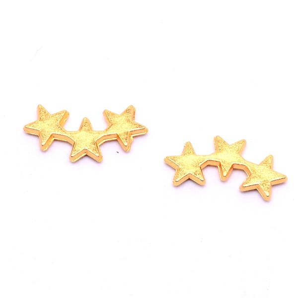 

PandaHall Alloy Cabochons, Epoxy Resin Supplies Filling Accessories, for Resin Jewelry Making, 3 Star in a Row, Cadmium Free & Lead Free...