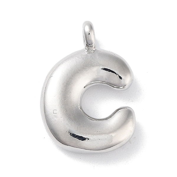 

PandaHall Rack Plating Brass Pendants, Cadmium Free & Lead Free, Long-Lasting Plated, Letter C, 17x11x4.5mm, hole: 2.5mm Brass Letter C