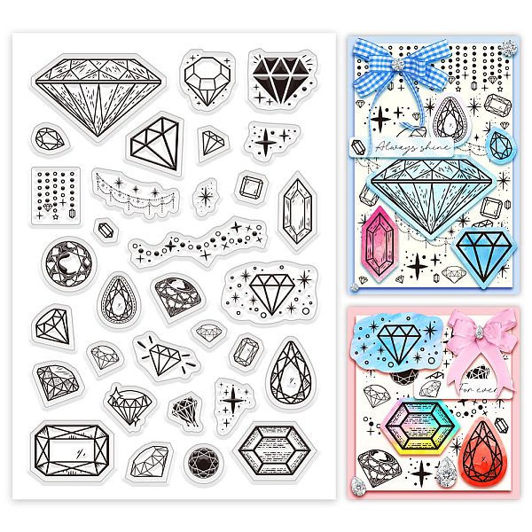

PandaHall Custom PVC Plastic Clear Stamps, for DIY Scrapbooking, Photo Album Decorative, Cards Making, Diamond, 160x110x3mm Plastic Diamond...