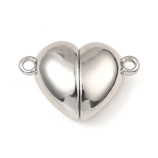 

PandaHall 304 Stainless Steel Magnetic Clasps, Heart, Stainless Steel Color, 10.5x17x6.5mm, Hole: 1.5mm 304 Stainless Steel Heart