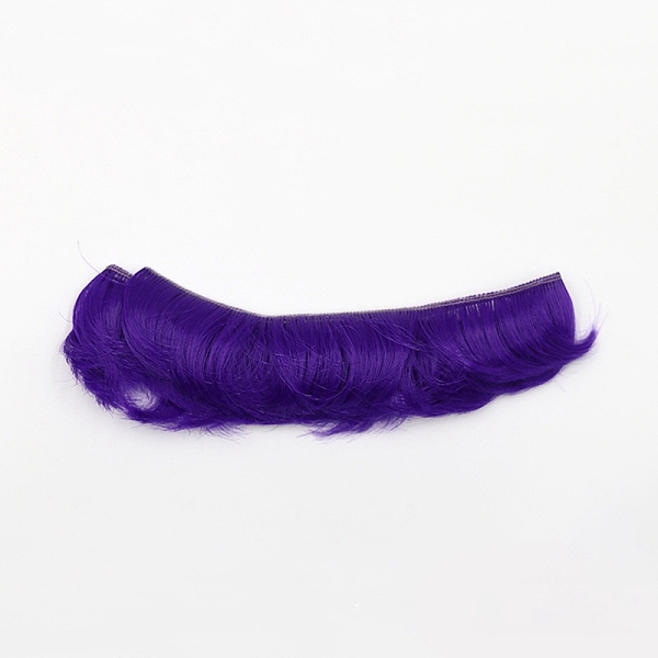 PandaHall High Temperature Fiber Short Bangs Hairstyle Doll Wig Hair, for DIY Girl BJD Makings Accessories, Blue Violet, 1.97 inch(5cm) High...