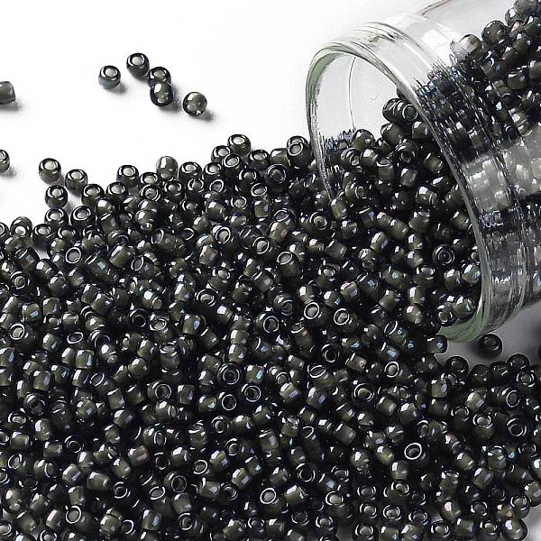 

PandaHall TOHO Round Seed Beads, Japanese Seed Beads, (383) White Lined Navy Luster, 11/0, 2.2mm, Hole: 0.8mm, about 1110pcs/bottle...
