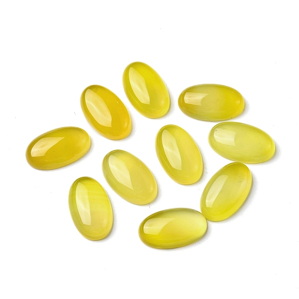 

PandaHall Natural Yellow Agate Cabochons, Oval, 20x12x5mm Yellow Agate Oval