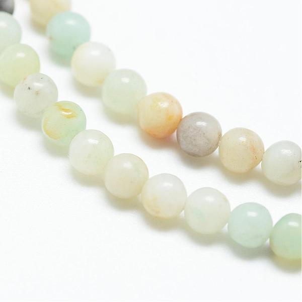 

PandaHall Natural Flower Amazonite Bead Strands, Round, 3~3.5mm, Hole: 0.5mm, about 114pcs/strand, 15.7 inch Flower Amazonite Round
