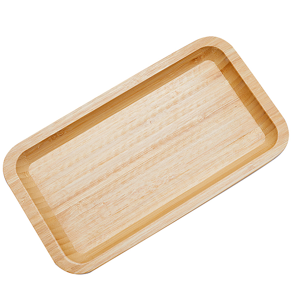 PandaHall GORGECRAFT Bamboo Serving Tray Wooden Tea Breakfast Trays Multifunction Minimalist Rectangular Coffee Table Saucer Tray Platter...