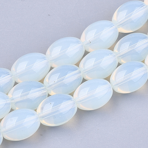 

PandaHall Opalite Beads Strands, Oval, 11x8mm, Hole: 1mm, about 32pcs/strand, 13.7 inch Opalite Oval