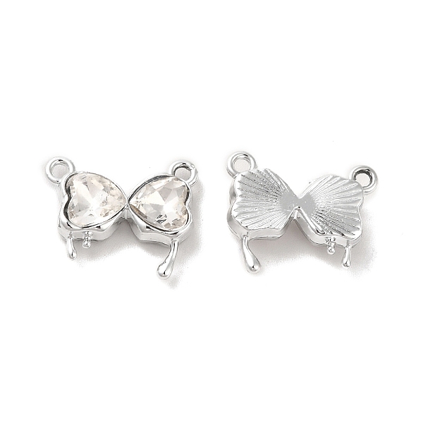 

PandaHall Glass Charms, Rack Plating Platinum Alloy Findings, Nickel Free, Bowknot, Clear, 14x16x4.5mm, Hole: 1.5mm Alloy+Glass Bowknot...