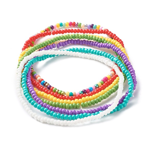 

PandaHall Candy Color Glass Seed Beads Anklets Set, Dainty Thin Beads Stackable Anklets for Women, Mixed Color, Inner Diameter: 2-1/2 inch..., Multicolor