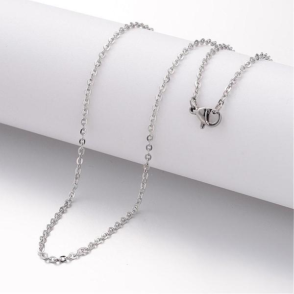 

PandaHall 304 Stainless Steel Necklace, Cable Chains, with Lobster Clasps, Stainless Steel Color, 15.75 inch(400mm), 2mm Stainless Steel