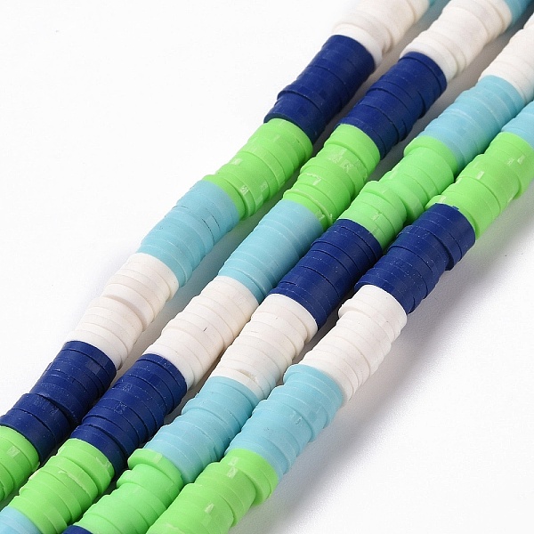 

PandaHall Handmade Polymer Clay Bead Strands, Heishi Beads, Disc/Flat Round, White, 6x0.2~2mm, Hole: 2mm, about 325~330pcs/strand, 15.12~...