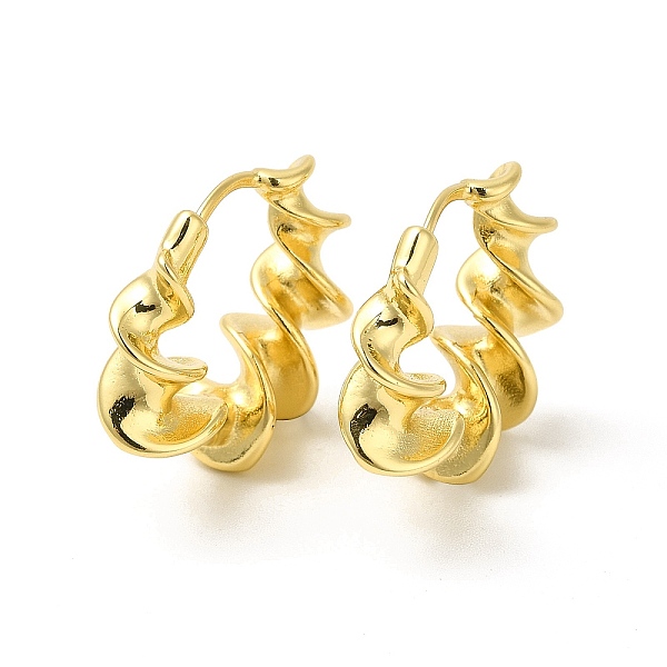 

PandaHall Rack Plating Brass Twist Round Hoop Earrings for Women, Cadmium Free & Nickel Free & Lead Free, Real 18K Gold Plated, 21x24x8.5mm...