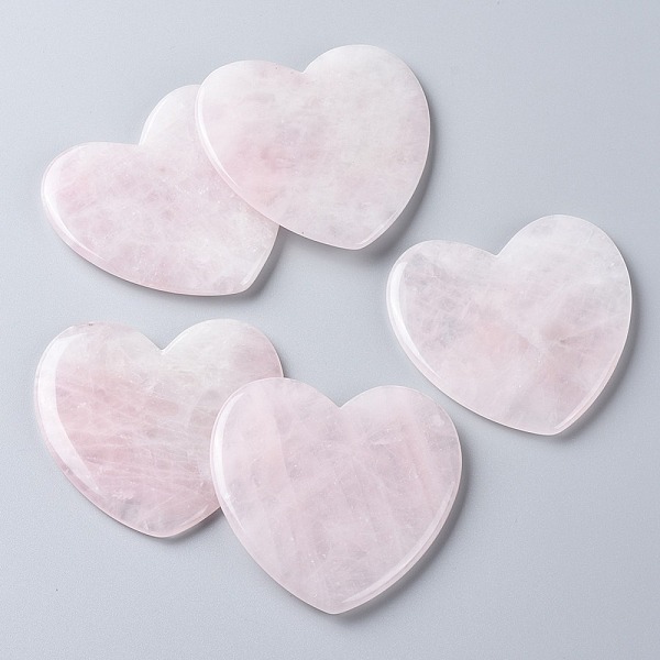 

PandaHall Natural Rose Quartz Cabochons, Heart, 71x72x6.5mm Rose Quartz Heart