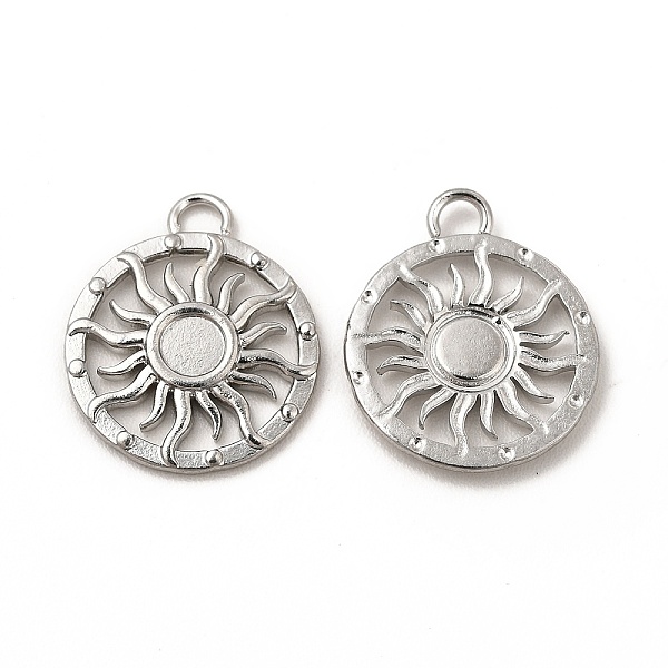 

PandaHall 304 Stainless Steel Pendant Cabochon Settings, Flat Round with Sun, Stainless Steel Color, Tray: 3mm, 15x12.5x1mm, Hole: 1.6mm 304...
