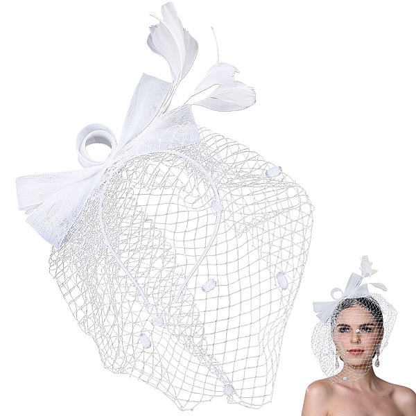 Gauze Mesh Veil Cloth with Aligator Hair Clip