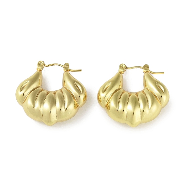 

PandaHall Ion Plating(IP) 304 Stainless Steel Hoop Earrings for Women, Croissant, Real 18K Gold Plated, 25x9.5mm 304 Stainless Steel Others