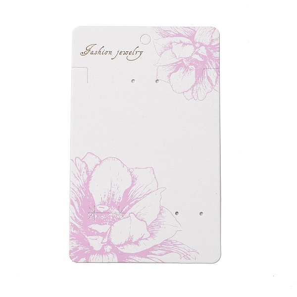 

PandaHall Rectangle Flower Earring Display Cards, Thistle, 14.2x8.9x0.04cm, Hole: 2mm Paper Flower Purple
