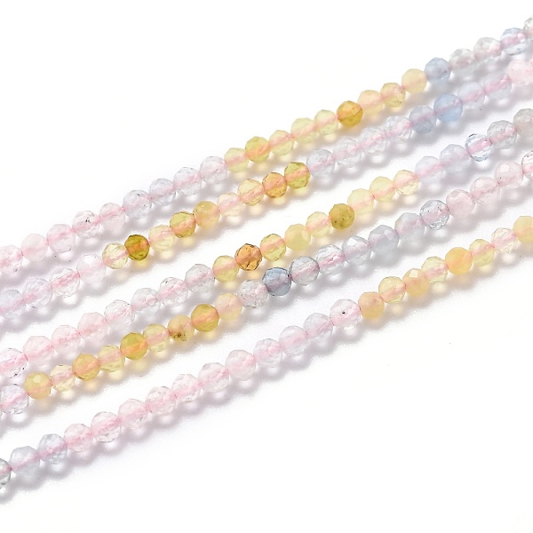 

PandaHall Natural Morganite Beads Strands, Gradient Color, Faceted, Round, 2mm, Hole: 0.3mm, about 175pcs/strand, 15.35 inch(39cm) Morganite...
