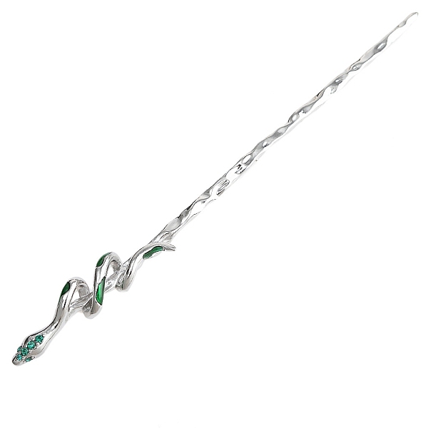

PandaHall Snake Alloy Rhinestone Hair Sticks, Enamel Style Hair Sticks for Women Girls, Platinum, 170x14mm Alloy Snake