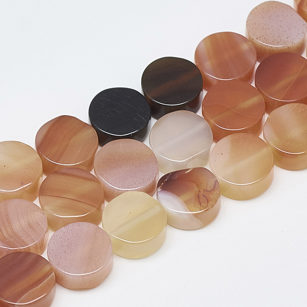 

PandaHall Natural Red Agate Beads Strands, Flat Round, 10~10.5x5mm, Hole: 1mm, about 40pcs/strand, 16.3 inch Red Agate Flat Round