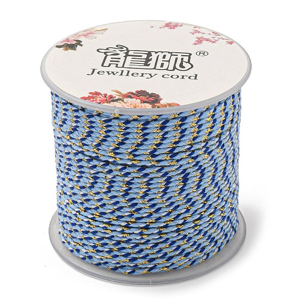 

PandaHall 4-Ply Polycotton Cord, Handmade Macrame Cotton Rope, with Gold Wire, for String Wall Hangings Plant Hanger, DIY Craft String...