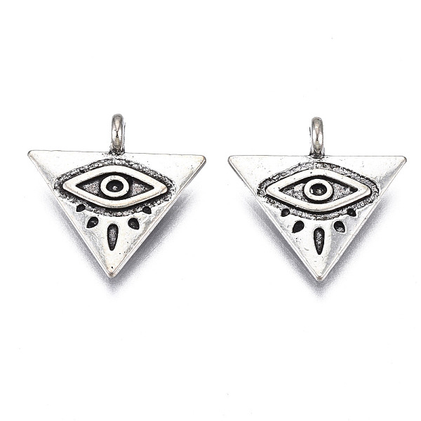 

PandaHall Tibetan Style Alloy Pendant Enamel Settings, Cadmium Free & Lead Free, Triangle with Eye, Antique Silver, 15x15.5x4mm, Hole: 1.6mm...