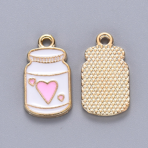 

PandaHall Alloy Enamel Pendants, Cup, Light Gold, White, 17x9.5x1.5mm, Hole: 1.4mm Alloy+Enamel Tableware White