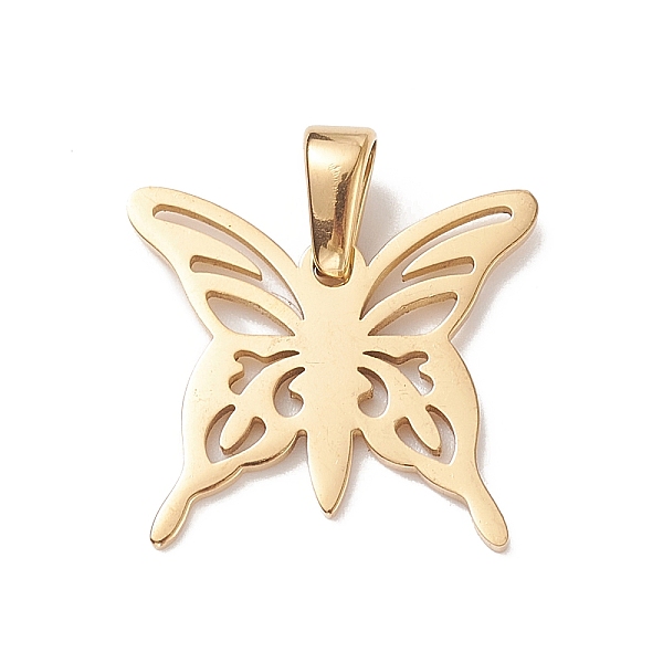 

PandaHall 304 Stainless Steel Pendants, Butterfly, Golden, 16x18x1mm, Hole: 7x3.5mm 304 Stainless Steel Butterfly