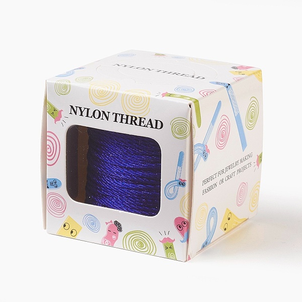 

PandaHall Nylon Thread, Blue, 1.0mm, about 49.21 yards(45m)/roll Nylon Blue