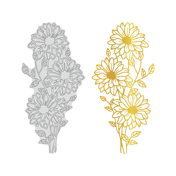 

PandaHall Carbon Steel Hot Foil Plate Metal Dies, for DIY Scrapbooking Embossing, Photo Ablum Craft Making Template, Flower, Matte Platinum...