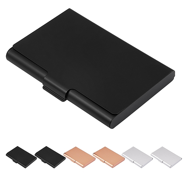 

PandaHall 6Pcs 3 Colors Aluminium Alloy Business Cards Stroage Box, Hand-push Type, Rectangle, Mixed Color, 65x93x10mm, 2pcs/color Aluminum..., Multicolor