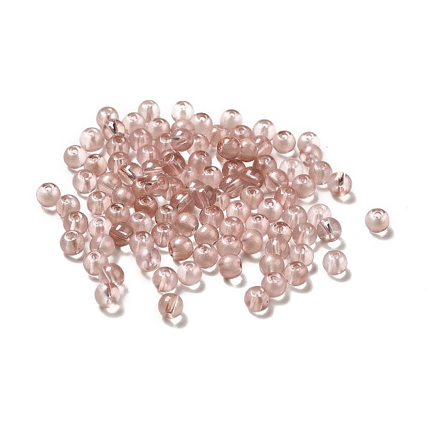 

PandaHall 6/0 Transparent Glass Seed Beads, Round Hole, Rondelle, Dark Salmon, 4~4.5x3~4mm, Hole: 0.8~1.5mm Glass Rondelle