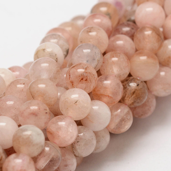 

PandaHall Natural Morganite Round Bead Strands, 6mm, Hole: 1mm, about 67pcs/strand, 15.7 inch Morganite Round
