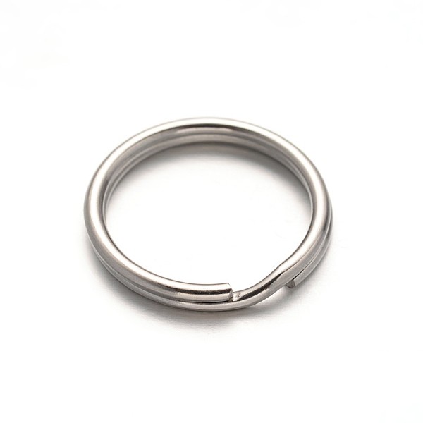 

PandaHall 304 Stainless Steel Split Key Rings, Keychain Clasp Findings, Stainless Steel Color, 20x2.5mm 304 Stainless Steel Ring