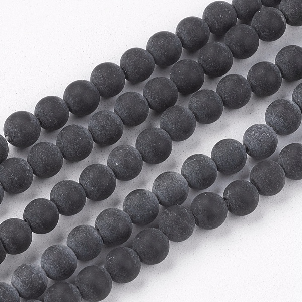 Природные пряди черный камень шарик