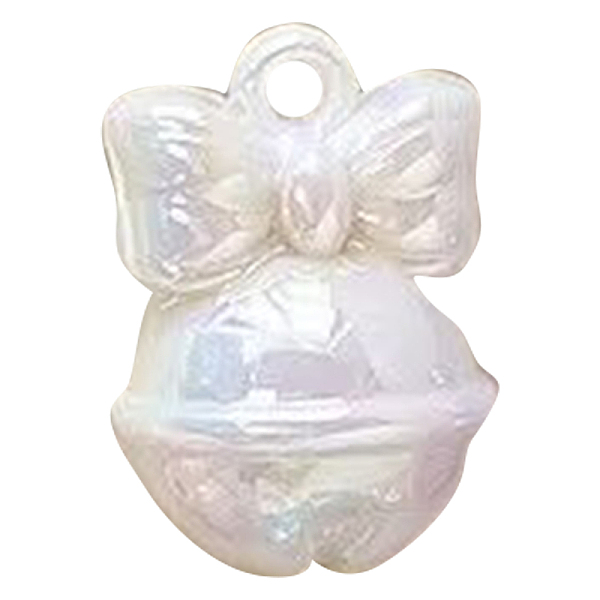 

PandaHall Creamy Color Acrylic Pendants, Bow bell, WhiteSmoke, 24x17mm, Hole: 2mm Acrylic Bowknot White