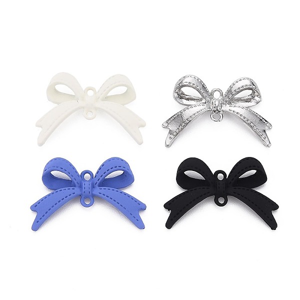 

PandaHall Rack Plating Spray Painted Alloy Links Connectors, Cadmium Free & Lead Free, Bowknot, Mixed Color, 17~18x26.5~27.5x5mm, Hole..., Multicolor